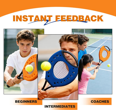 Set 2 MR Sweet Spot Trainer, Tennis Racket Sweet Spot Trainer Protection Cover, Tennis Pointer Swing Training Aid