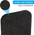 PATIKIL Treadmill Mat, 6 Pcs Exercise Equipment Mat for Noise Reduction, Anti Vibration Rubber Mats for Bike, Black/Red