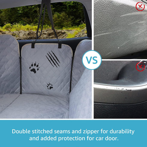 2 Hammock F150 F250/Chevrolet Lassie XL Truck Dog Seat Cover Back Seat with Seat Belts, Dog Car for Large SUV