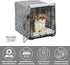 MidWest Homes for Pets Small Dog Crate Cover, Teflon Fabric Protector, Fits Most 24-inch Crates, Gray