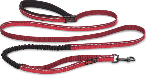 HALTI Active Leash, Award-Winning Bungee Dog Leash, Shock-Absorbing Neoprene Padded Belt & Lead, Size Large, Red