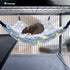 Niteangel Hanging Hammock Nap Sack - Swing Bag Pet Sleeper for Ferret, Rat, Sugar Glider (Cream, Star)