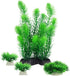MyLifeUNIT Aquarium Plants, Artificial Decorations for Fish Tank Decor, Pack of 4