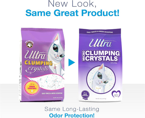 Ultra Clumping Micro Crystals Premium Cat Litter - Dust Free, Soft on Paws, Fragrance Free - 15 Lbs. (3pk of 5 Lbs.)