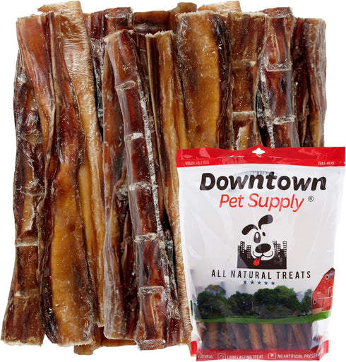 Downtown Pet Supply USA-Made Bully Sticks for Large Dogs (6", 10-Pack Regular) - Rawhide Free Chews