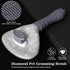 Self Cleaning Slicker Brush for Dogs & Cats, Full Diamonds, Skin Friendly, Grey