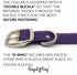 Regal Dog Products Small Purple Dog Collar with Heavy Duty Double Buckle & D Ring, Adjustable Biothane Chew Resistant