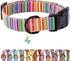 Faygarsle Dog Collar for Small Medium Large Dogs, Colorful Pinstripe Patterned Collars for Summer Spring Wedding, L
