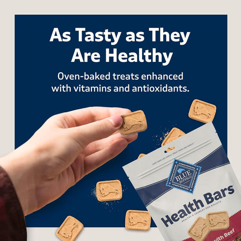 16-oz Blue Buffalo Health Bars Crunchy Dog Biscuits, Oven-Baked With Natural Ingredients, Beef, Bag