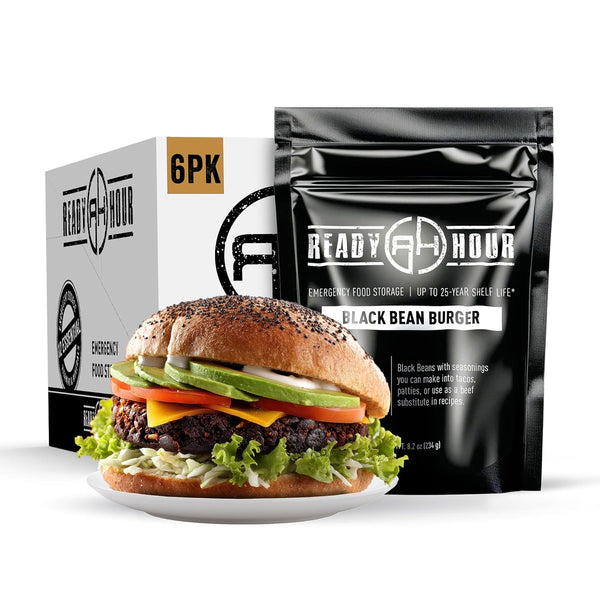 Ready Hour Black Bean Burger Mix Case Pack 36 Servings (6 Pouches)