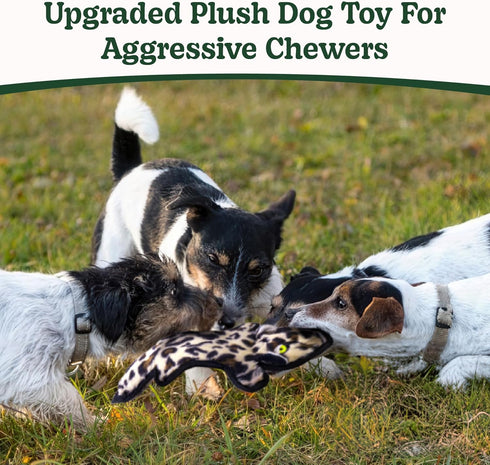 6 SHARLOVY No Stuffing Dog Toys Crinkle Squeaky, Long Lasting Chews for Aggressive, Durable Plush Dog Puppy Chew Toys