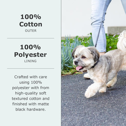 FuzzYard Life Dog Lead | Size L | Stylish Premium Cotton Design in Myrtle Green for Everyday Walking and Training