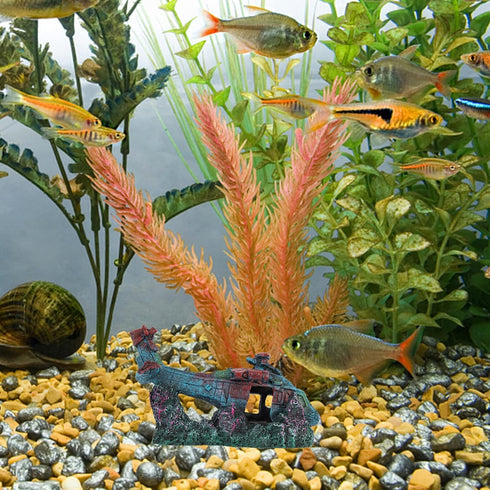 Fish Tank Landscaping Decoration, Airplane Wreck Resin Ornament, Fish Tank Shelter, Desk Topper Decor