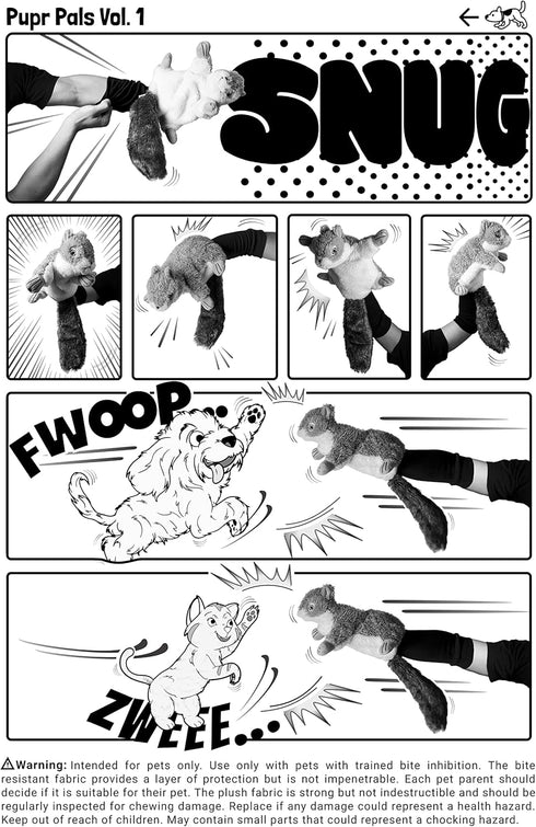PuprPals Dog Toy Puppet with Tough Padding for Safe Interactive Play, Boredom-Busting Training and Exercise