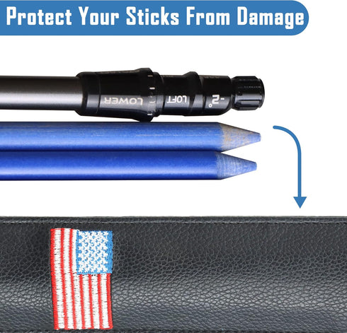 Golf Alignment Stick Cover Case Holder, Holds at Least 3 Sticks for Easy Storage