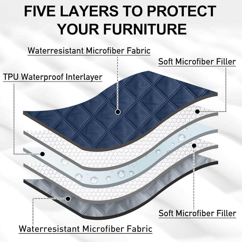 NICETOWN Waterproof Pet Blanket, Liquid Pee Proof Dog Blanket for Sofa, Reversible Furniture Protector Cover,