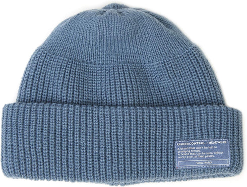UNDERCONTROL Winter Trawler Fisherman Beanie, Unisex Stylish Plain Docker Skull Hat, Roll Up Watch Cap Color Pack