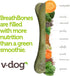 V-dog Vegan Breathbone Teeth Cleaning Dental Dog Bones, Fresh Breath, 8 Ounces, All Natural, Made in USA