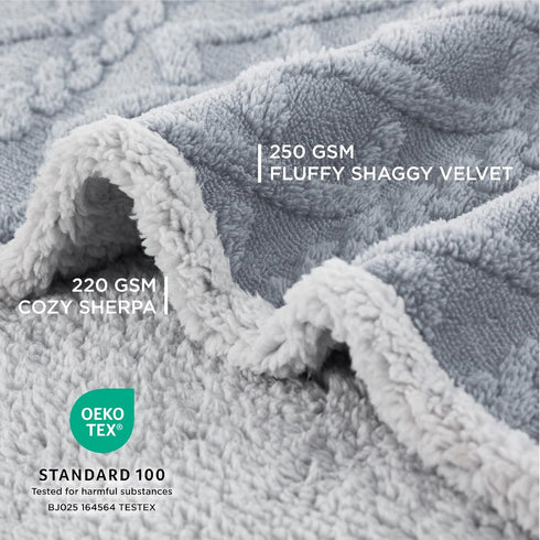 Bedsure Waterproof Dog Blankets for Large Dogs, Washable Pet Blanket for Bed Couch Protector, 60x80, Grey.