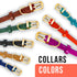 OOPSDOGGY Reflective Rolled Leather Dog Collar for Medium Dogs - Adjustable Soft Padded Collar (M, 12"-15", Teal)