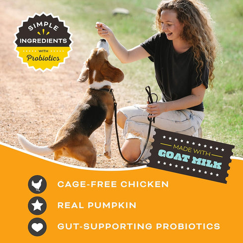 Primal Freeze Dried Dog Treats, Chicken & Pumpkin with Goat Milk, Grain Free Training Treats, 2 oz