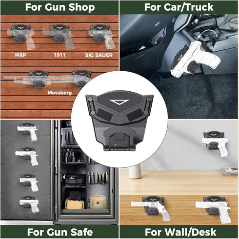 Magnetic Gun Mount with Trigger Guard Protection,Gun Magnet Mount for Most Guns | Indoor Gun Racks| Gun Holder Holster