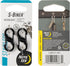 Nite Ize S-Biner MicroLock Stainless Steel, Locking Dual Sided Gates, Keep Keys Secure with Carabiner Key Holder