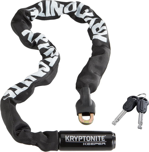 Kryptonite Keeper 785 Bike Chain Lock, 2.8 Feet Long Heavy Duty Anti-Theft Lock with Keys