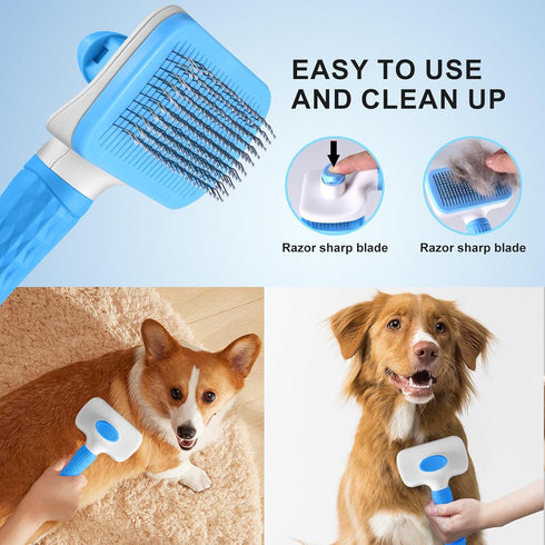 Set, 8-in-1 Professional Dog Grooming Scissors Stainless Steel Pet Grooming Kit with Hair Comb, Nail Clipper & Brush