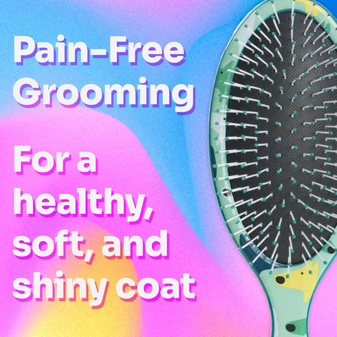 Wet Brush Pet Hair Brush, Large Dog Breed Detangler - Multi De-Shedding Comb for Grooming Long or Short Haired Dogs