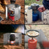 Ohuhu Camping Stove Windscreen, 10 Plates Aluminum Folding Windshield with Carry Bag for Camping, Picnic, Backpacking