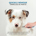 Poodle Pet Dematting Fur Rake Comb - Dog and Cat Comb with Long Steel Safety Blades for Detangling