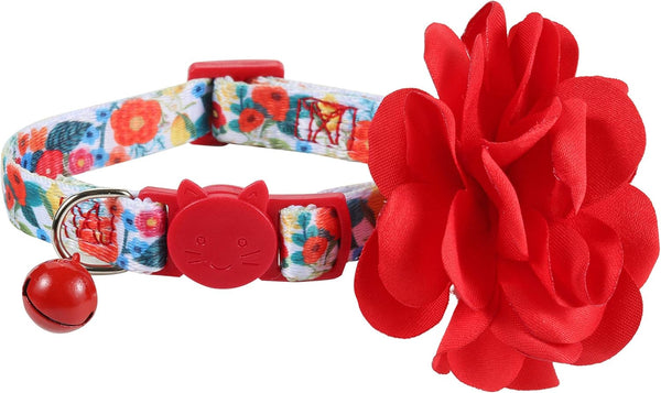 BoomBone Flower Cat Collar, Floral Accessories for Girl Puppies