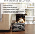 Bone Dry Small Rectangle Pet Storage Collection, Lattice Paw Print, Black