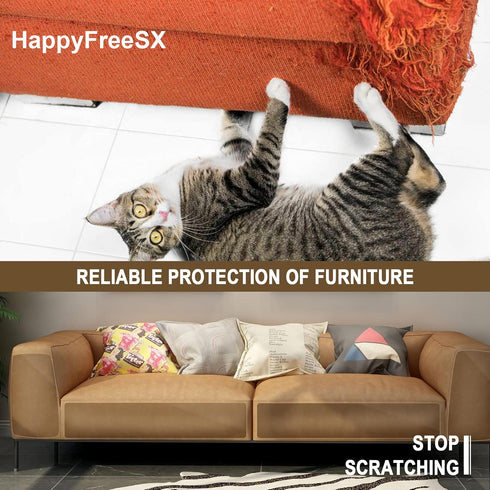 10 Pcs Anti Cat Scratch Furniture Protectors, Double Sided Sticky Tape for Cats, Couch Protector, Sticky Paws