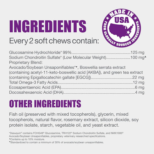 Omega-3, 84 Nutramax Dasuquin Joint Health Supplement for Cats - With Glucosamine, Chondroitin, ASU, Boswellia Serrata