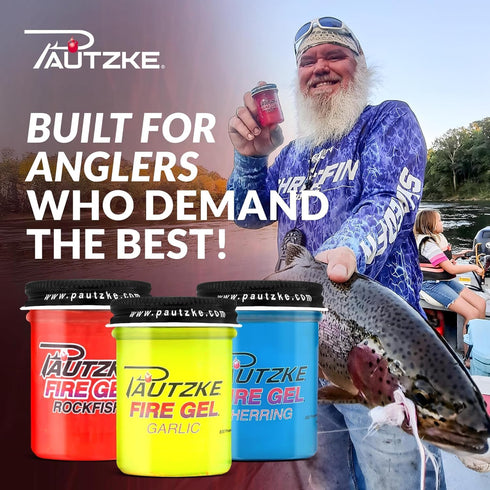Pautzke Fire Gel Bait Scent Trout Fishing Attractant, Long-Lasting Fish Scent Gel, Easy Apply Lure Enhancer, 1.75 Ounce