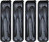 Reusable Travel Utensils Set with Case, 4 Sets Wheat Straw Portable Plastic Cutlery for Kids, Adults, Daily Use (Black)