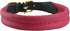 Dogs My Love Pink Soft Genuine Rolled Leather Dog Collar with Brass Hardware (19"-20.5" Neck Circumference)