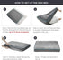 Bedsure Waterproof Dog Beds for Large Dogs, 4 inch Thick L-Crate Bed with Removable Washable Cover, Grey
