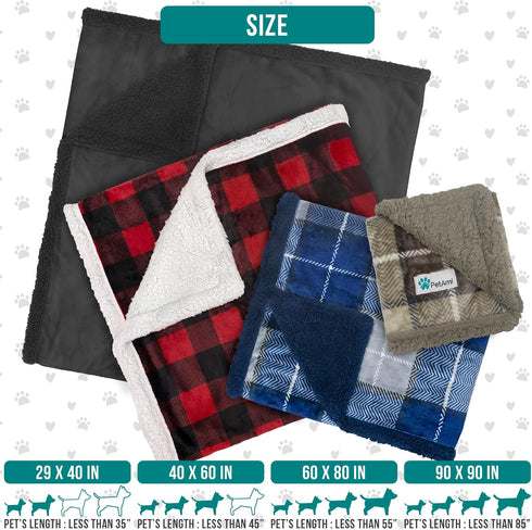 PetAmi Dog Blanket for Small Medium Dogs, Soft Sherpa Plush Reversible Washable, Mini 29x40, Solid Brown