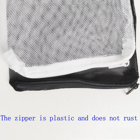 10 Pcs Tanks Filter Media Bags, Reusable Aquarium Filter Bags with Zipper for Activated Carbon, Ceramic Rings