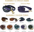 Blazing Paws Vibrania 6 Ft Super Soft Braided Leather Dog Leash, Heavy Duty with Side Ring, Teal Green Blue