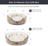 Bedsure Dog Beds for Small Dogs, Round Cat Beds for Indoor Cats, Washable Pet Bed with Slip-Resistant Bottom, 20