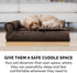 Furhaven Orthopedic Dog Bed for Large/Medium Dogs, L Shaped Chaise with Removable Bolsters - Sable Brown, Large