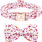 Lionheart Glory Dog Collar, Shark Print Bow Collar, Pink Adjustable Soft Collar for Large Dogs
