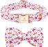 Lionheart Glory Dog Collar, Shark Print Bow Collar, Pink Adjustable Soft Collar for Large Dogs