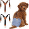 Elegaperma 2Pcs Dog Diaper Suspenders, Adjustable Dog Suspenders Male & Dogs Suspender For