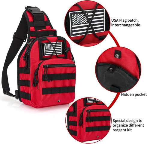 Backpack Pack First Aid Sling - EMS Equipment Emergency Medical Supplies Tactical Range Shoulder Molle Bag - Heavy Duty