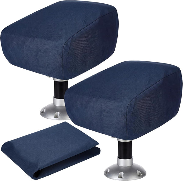CrystalSylara 2 Pcs Boat Seat Covers Waterproof 600d Oxford Pontoon Captain Chair Covers,